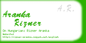 aranka rizner business card